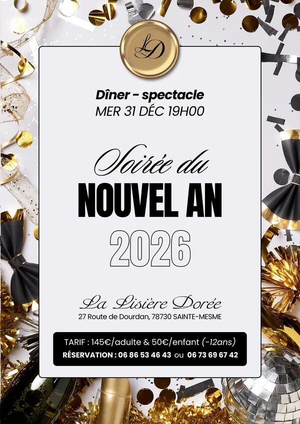 🪩 La Lisière Dorée est de retour avec son immanquable soirée du Nouvel An !